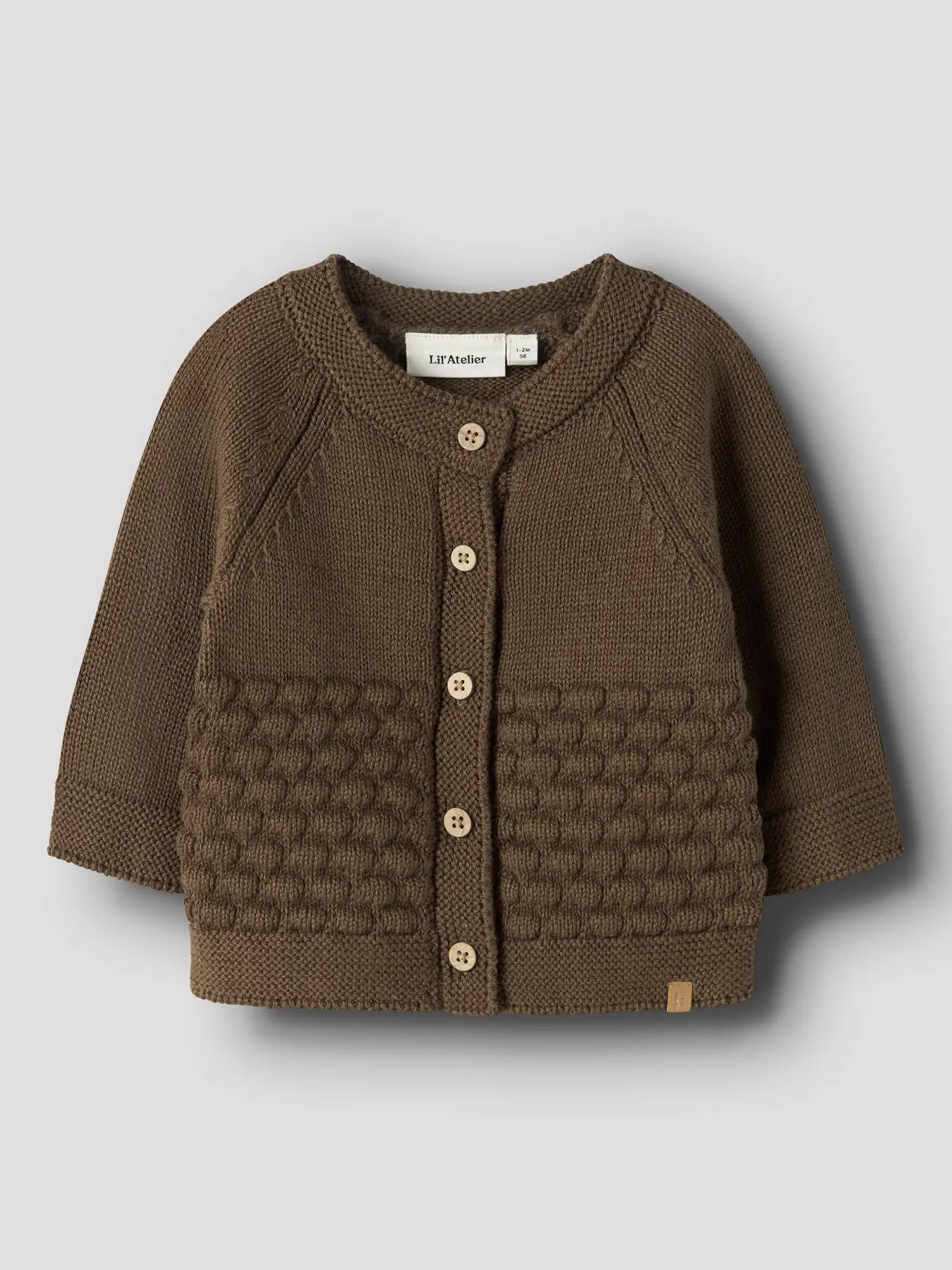 Lil' Atelier - Bubbel Gebreid Baby Vest | Teak