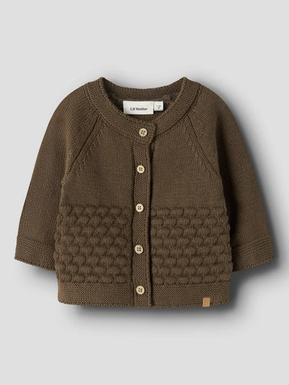 Lil' Atelier - Bubbel Gebreid Baby Vest | Teak