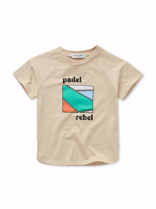 Sproet & Sprout - Raglan Padel Rebel T-Shirt | Sesame