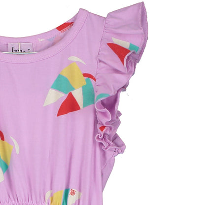 Lötiekids – Ruffle Sleeve Dress Windsurf