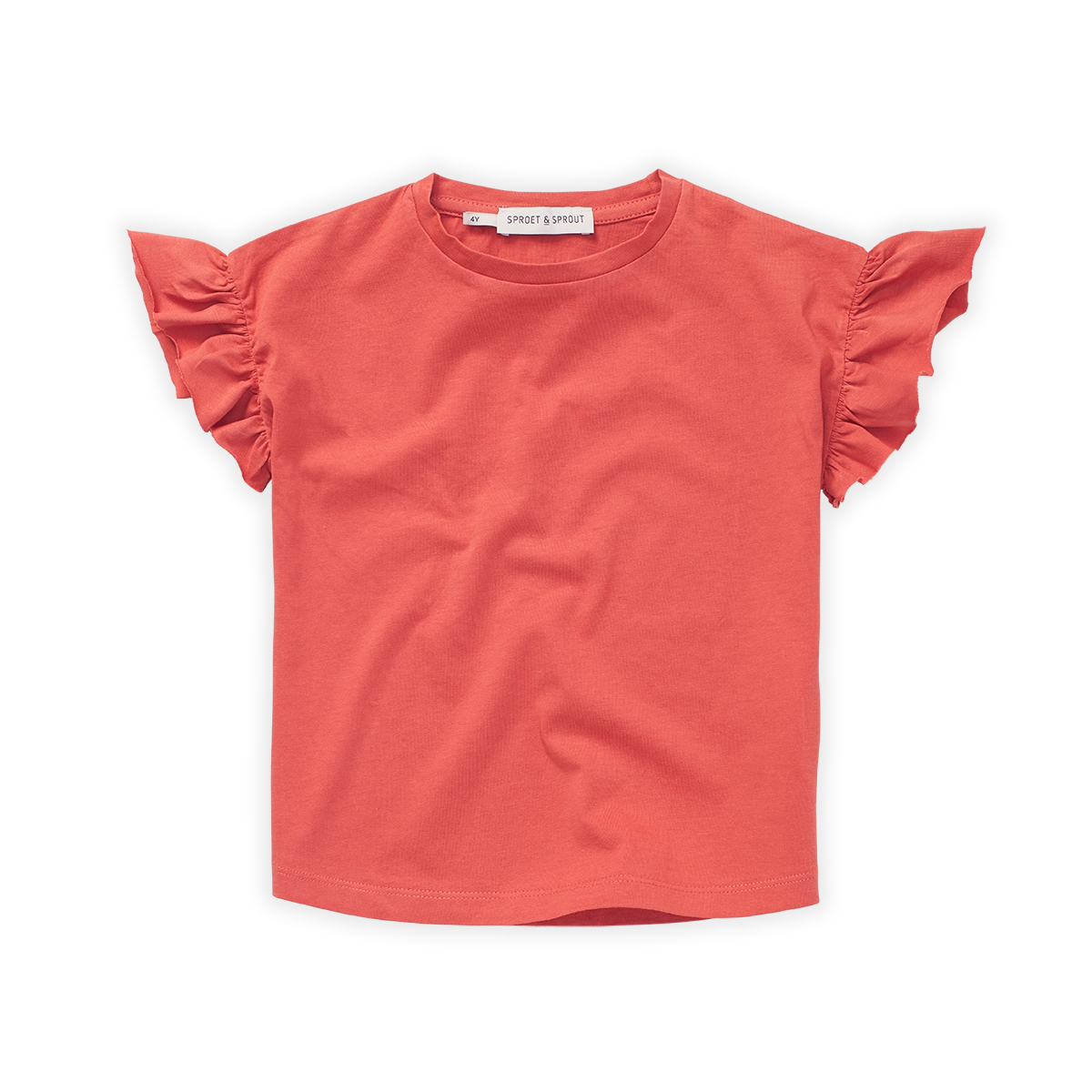 Sproet & Sprout - T-shirt ruffle sleeve rood