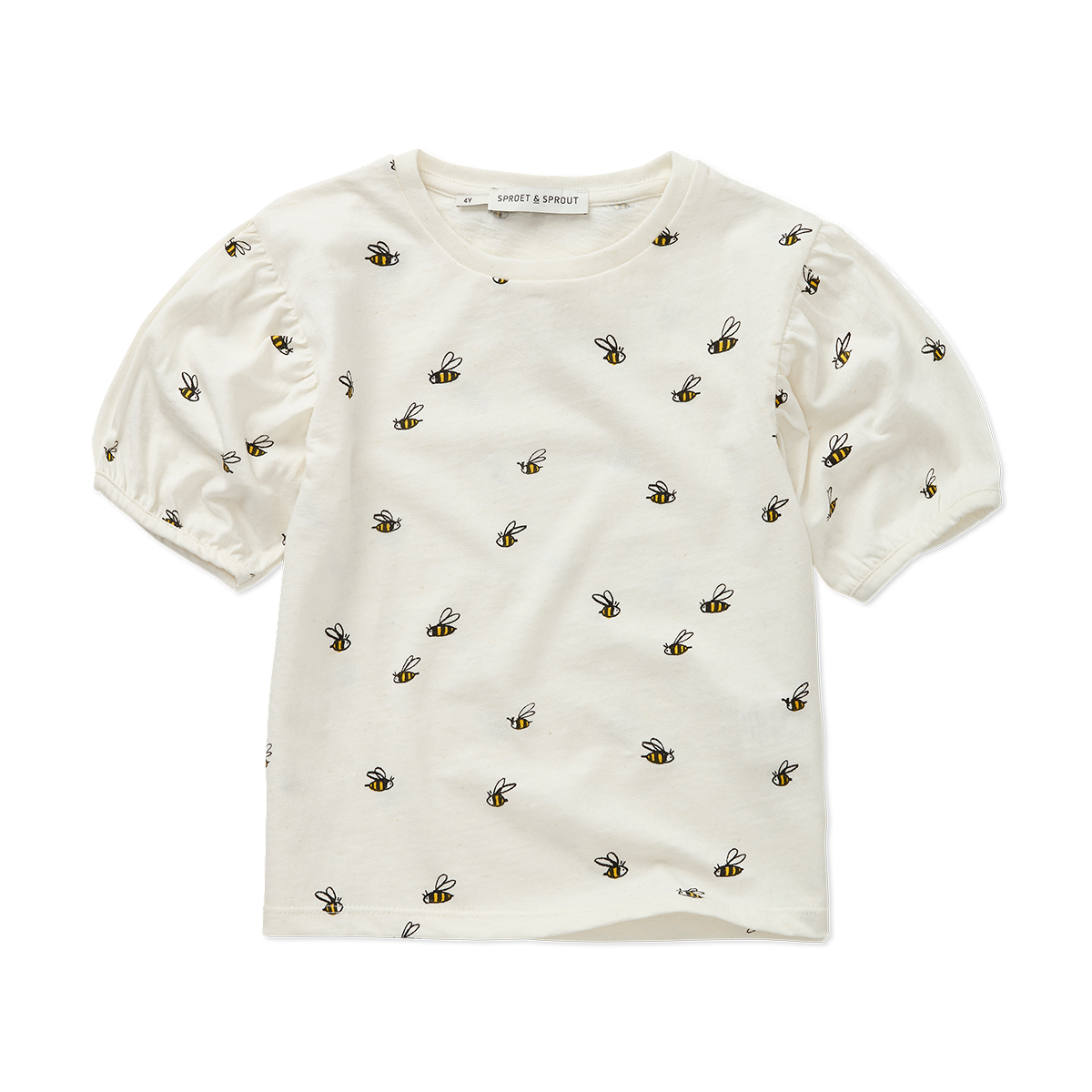 Sproet & Sprout - T-shirt puff sleeve beez print