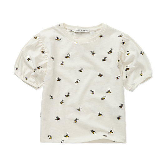 Sproet & Sprout - T-shirt puff sleeve beez print