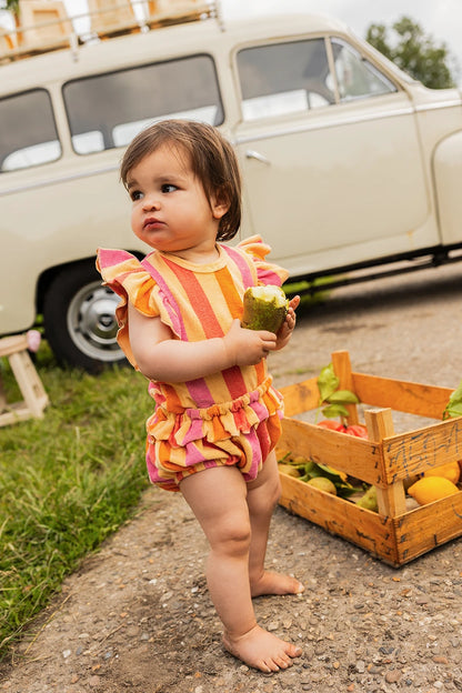 Sproet & Sprout - Ruffle Romper stripe