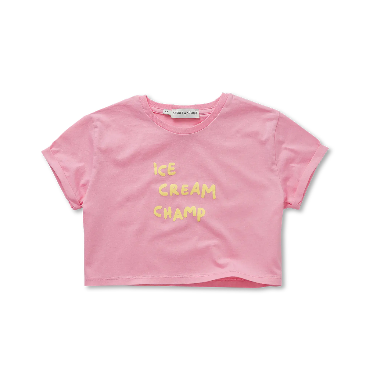 Sproet & Sprout - Girls Boxy T-shirt ice cream | Podium pink