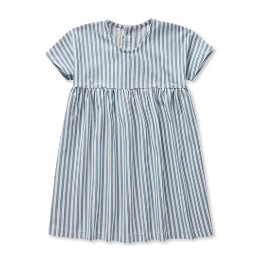 Sproet & Sprout - Striped A-line dress | Denim blue