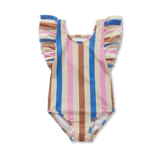 Sproet & Sprout - Swimsuit Ruffles | Multi Stripes
