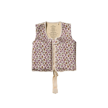 Salted Stories - Sparkly Flowers Floating Vest – White Swan | Veilig & Stijlvol Zwemvest voor Meisjes