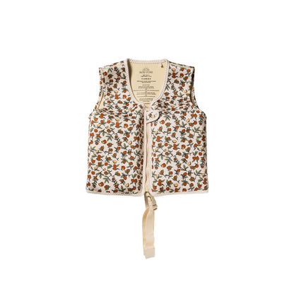 Salted Stories - Pommegranate Floating Vest – White Swan | Veilig & Stijlvol Zwemvest voor Meisjes