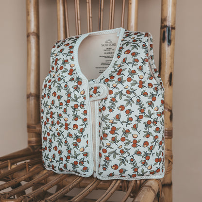 Salted Stories - Pommegranate Floating Vest – White Swan | Veilig & Stijlvol Zwemvest voor Meisjes