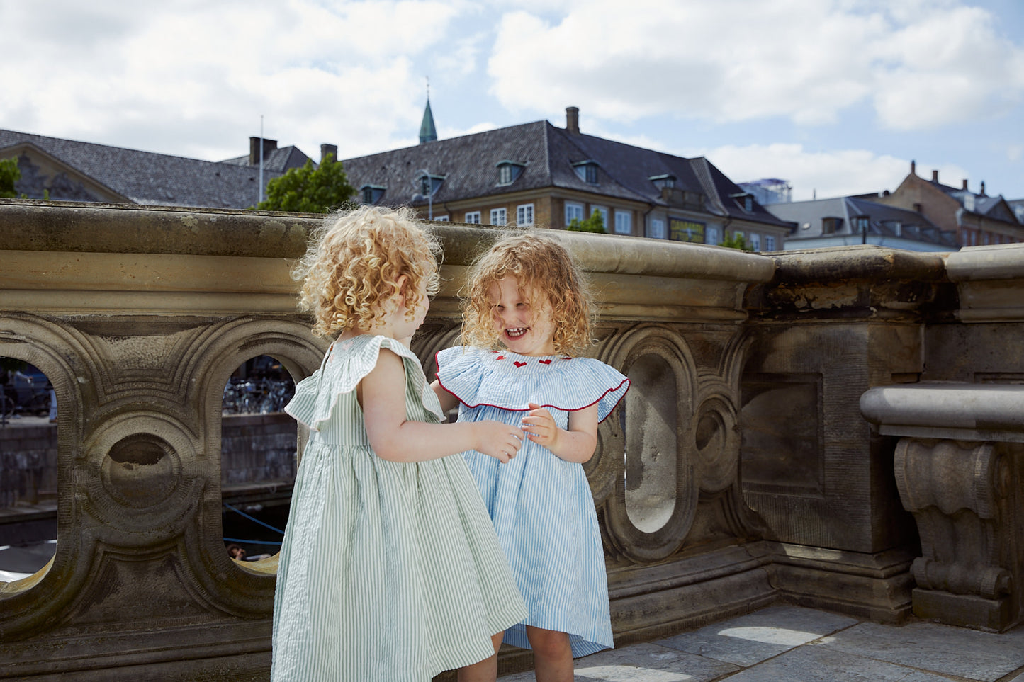 Copenhagen Colors - Seersucker dress with hearts