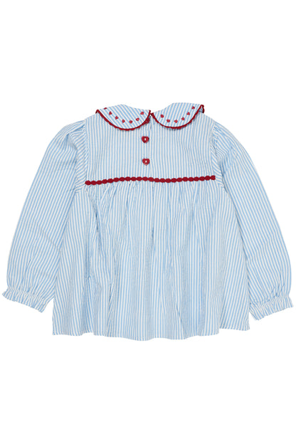 Copenhagen Colors - Seersucker LS Tunic w hearts