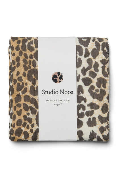 Studio Noos – Leopard Swaddle Hydrofiele Doek | Medium 70×70 cm