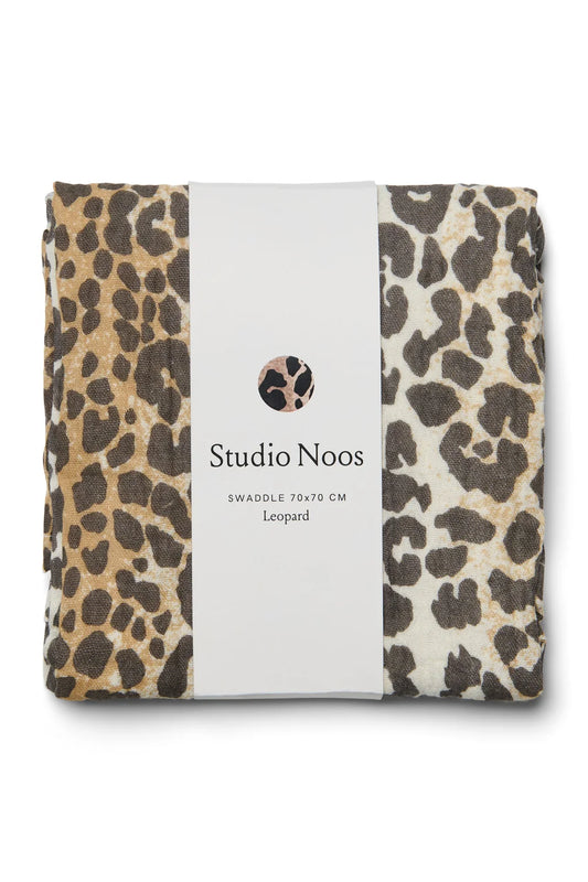 Studio Noos – Leopard Swaddle Hydrofiele Doek | Medium 70×70 cm
