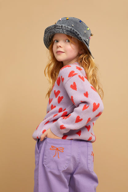 Sproet & Sprout - Sweater intarsia hearts
