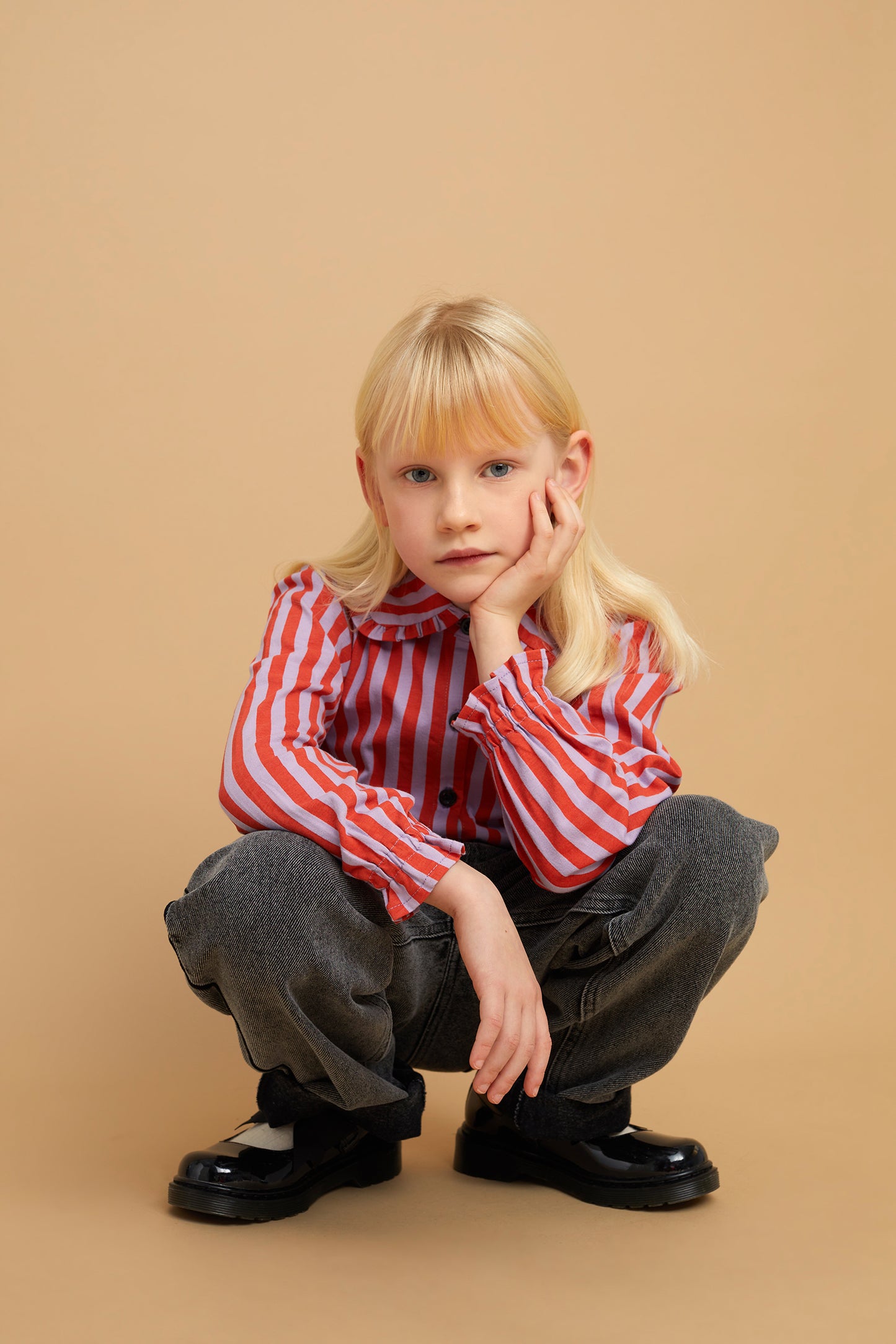 Sproet & Sprout - Girls stripe blouse lavender