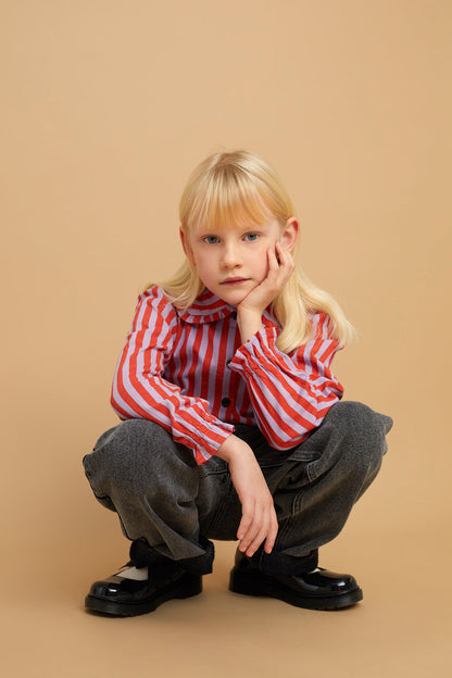 Sproet & Sprout - Girls stripe blouse lavender