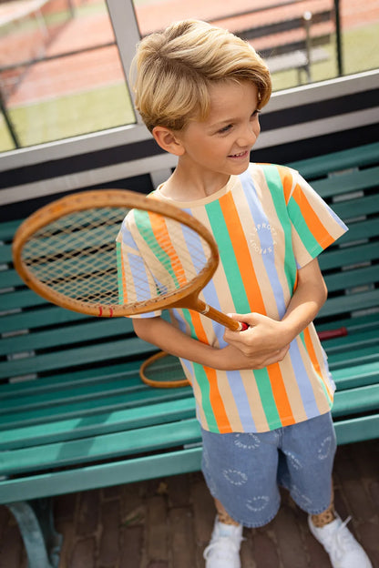 Sproet & Sprout - T-Shirt Vertical stripes | Sand