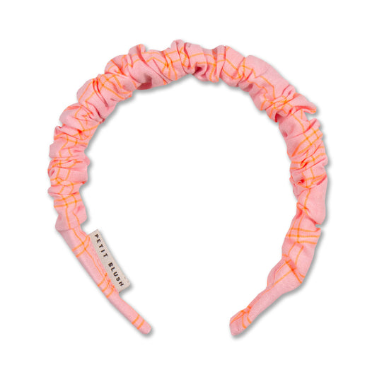 Petit Blush - Smocked Headband Pink Neon Orange