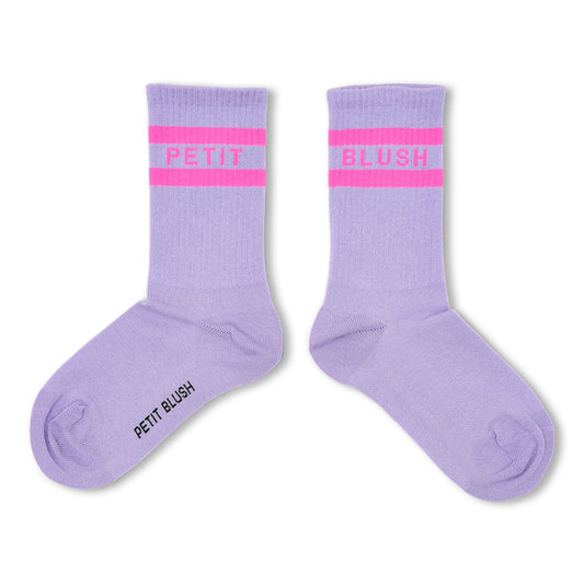 Petit Blush - Meisjes Sport Socks Violet | Neon Pink