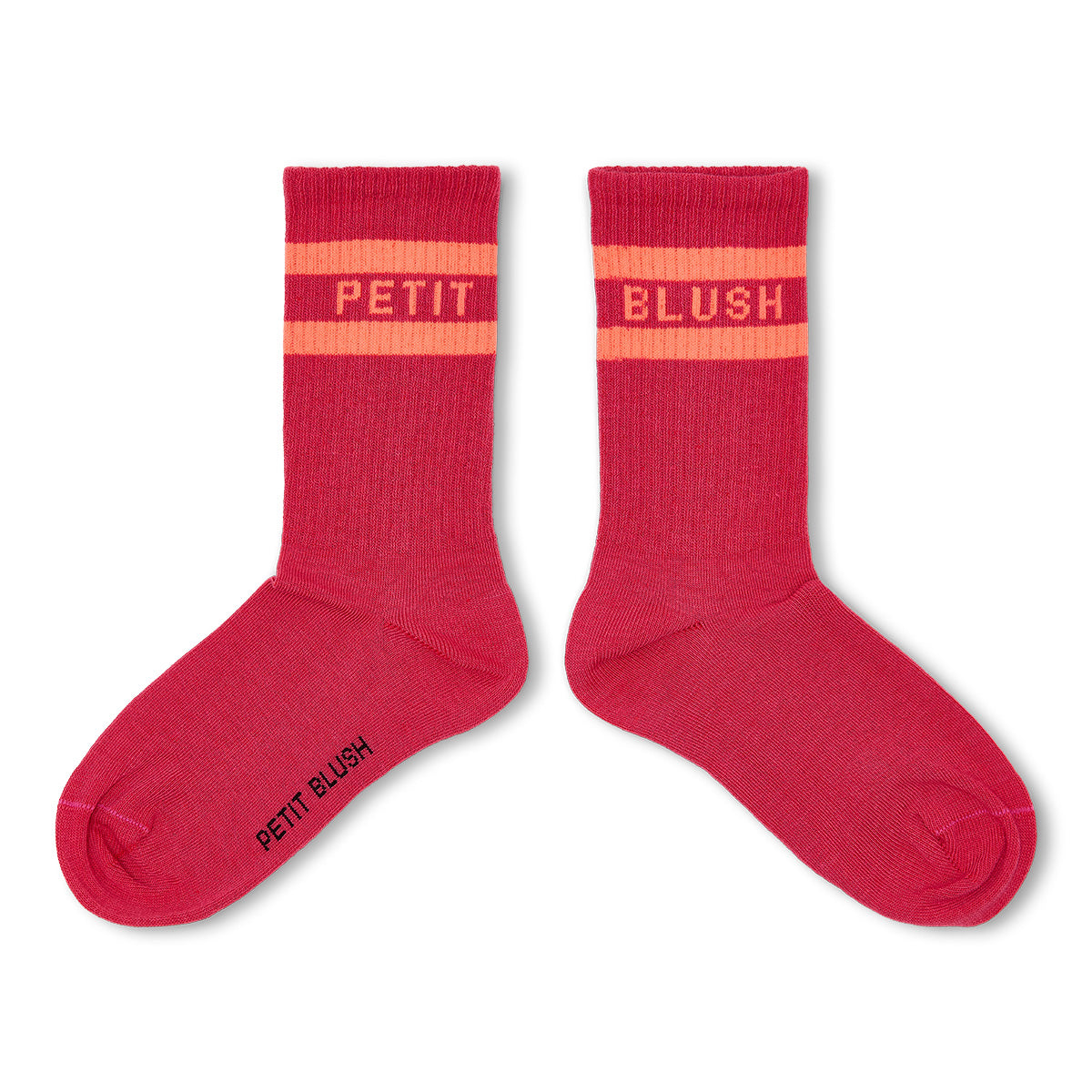 Petit Blush - Meisjes Sport Socks Raspberry | Neon Orange
