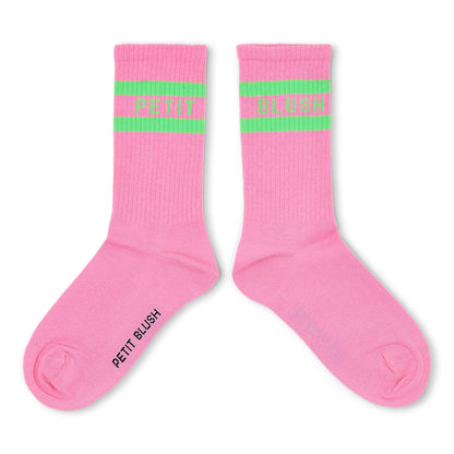 Petit Blush - Meisjes Sport Socks Lemonade | Neon Green