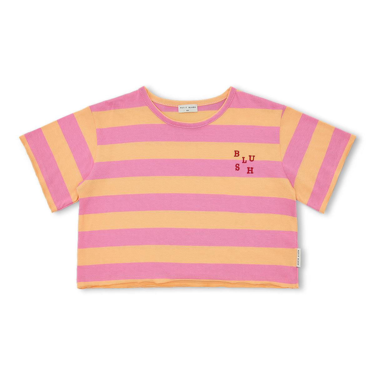 Petit Blush - Meisjes Stripe T-Shirt Cashmere Rose | Peach Cobbler