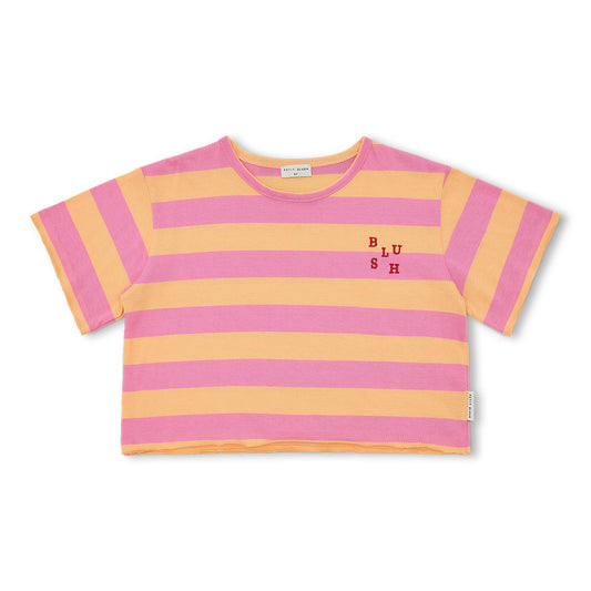 Petit Blush - Meisjes Stripe T-Shirt Cashmere Rose | Peach Cobbler