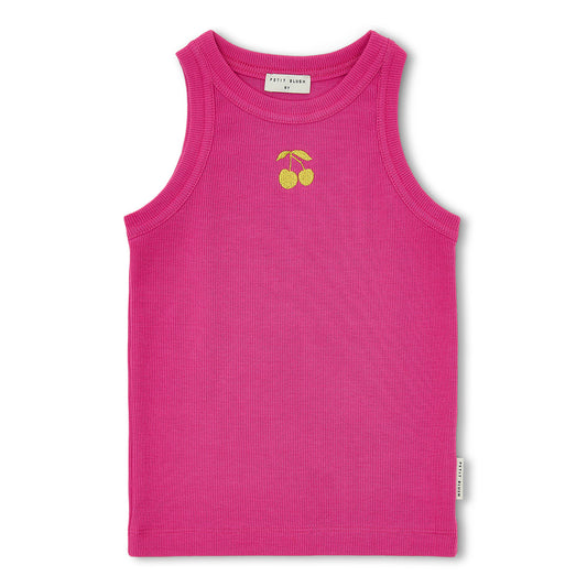 Petit Blush - Meisjes Rib Singlet | Rose Violet