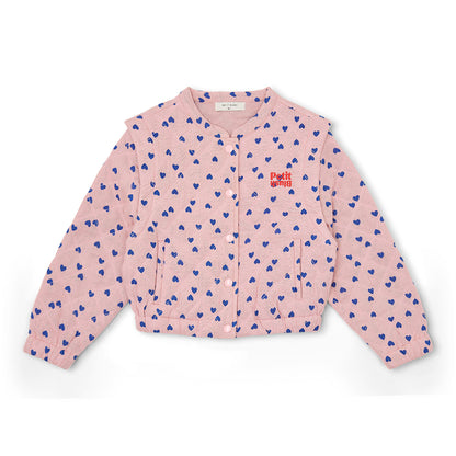Petit Blush - Bomber Jacket | Candy Hearts AOP