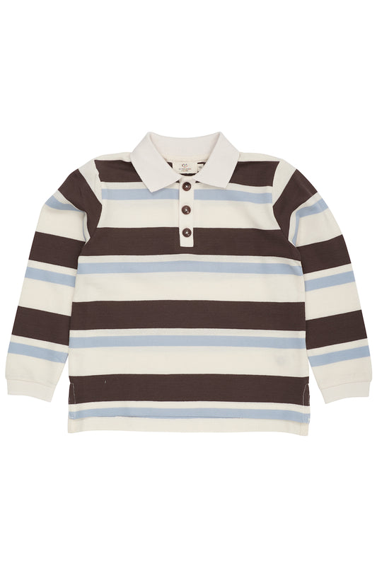 Copenhagen Colors - Gestreepte Piqué Polo met Lange Mouwen