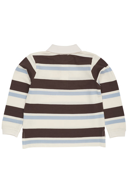 Copenhagen Colors - Gestreepte Piqué Polo met Lange Mouwen