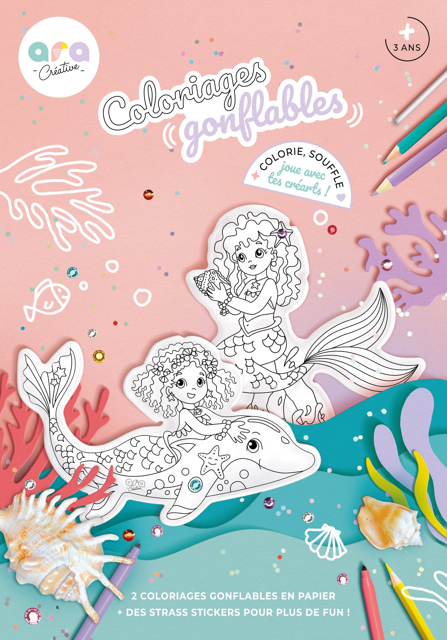 ara créative - Opblaasbare kleurplaat mermaid