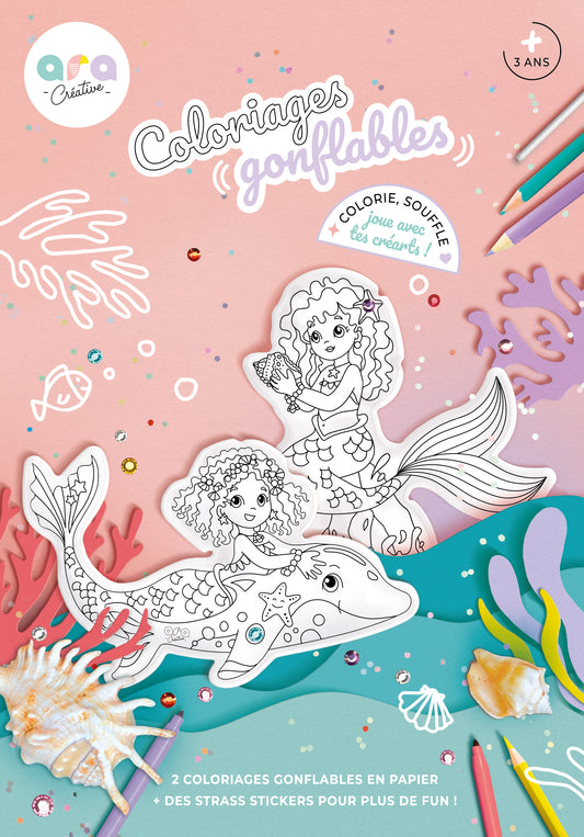 ara créative - Opblaasbare kleurplaat mermaid