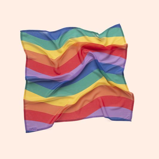 Little Botanic Label - Playcycle Speeldoek Medium | Regenboog Waves | 65 x 65 cm
