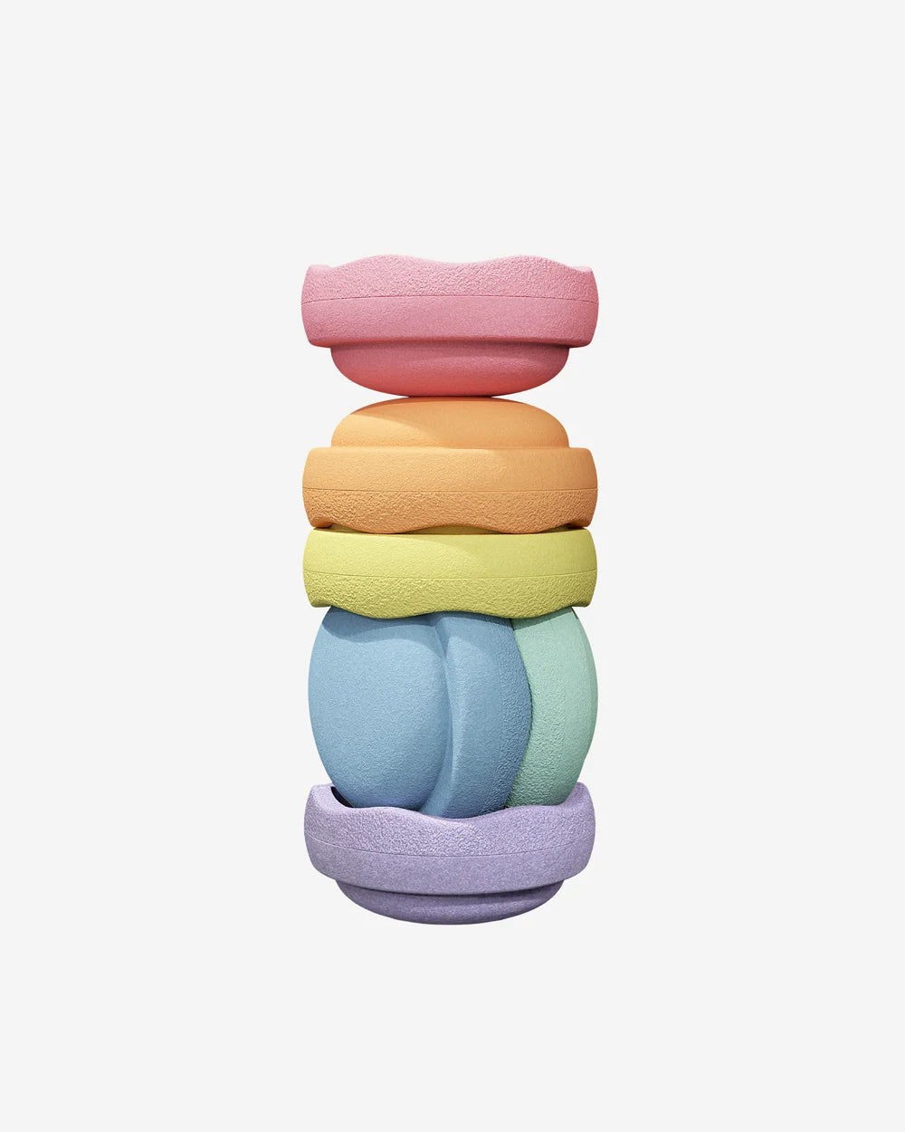 Stapelstein® - Original Grow Rainbow | Pastel Grote Stapelstenen 6 Stuks