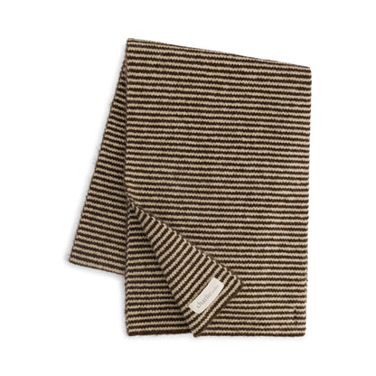 Charlie Petite - Steff Scarf | Stripes Brown/Ecru | Gebreide Kindersjaal