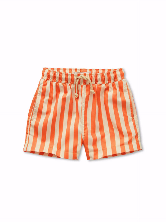 Sproet & Sprout - Swim Shorts Stripes | Sesame Orange