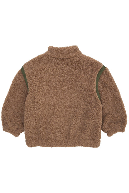 Copenhagen Colors - Teddy Jas met Afritsbare Mouwen (Natural/Green Combi)