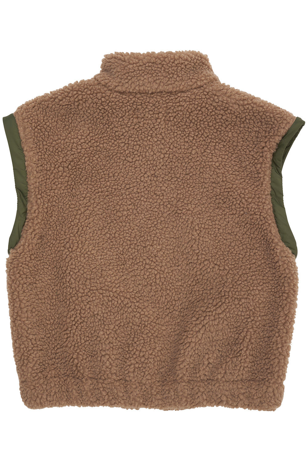 Copenhagen Colors - Teddy Jas met Afritsbare Mouwen (Natural/Green Combi)