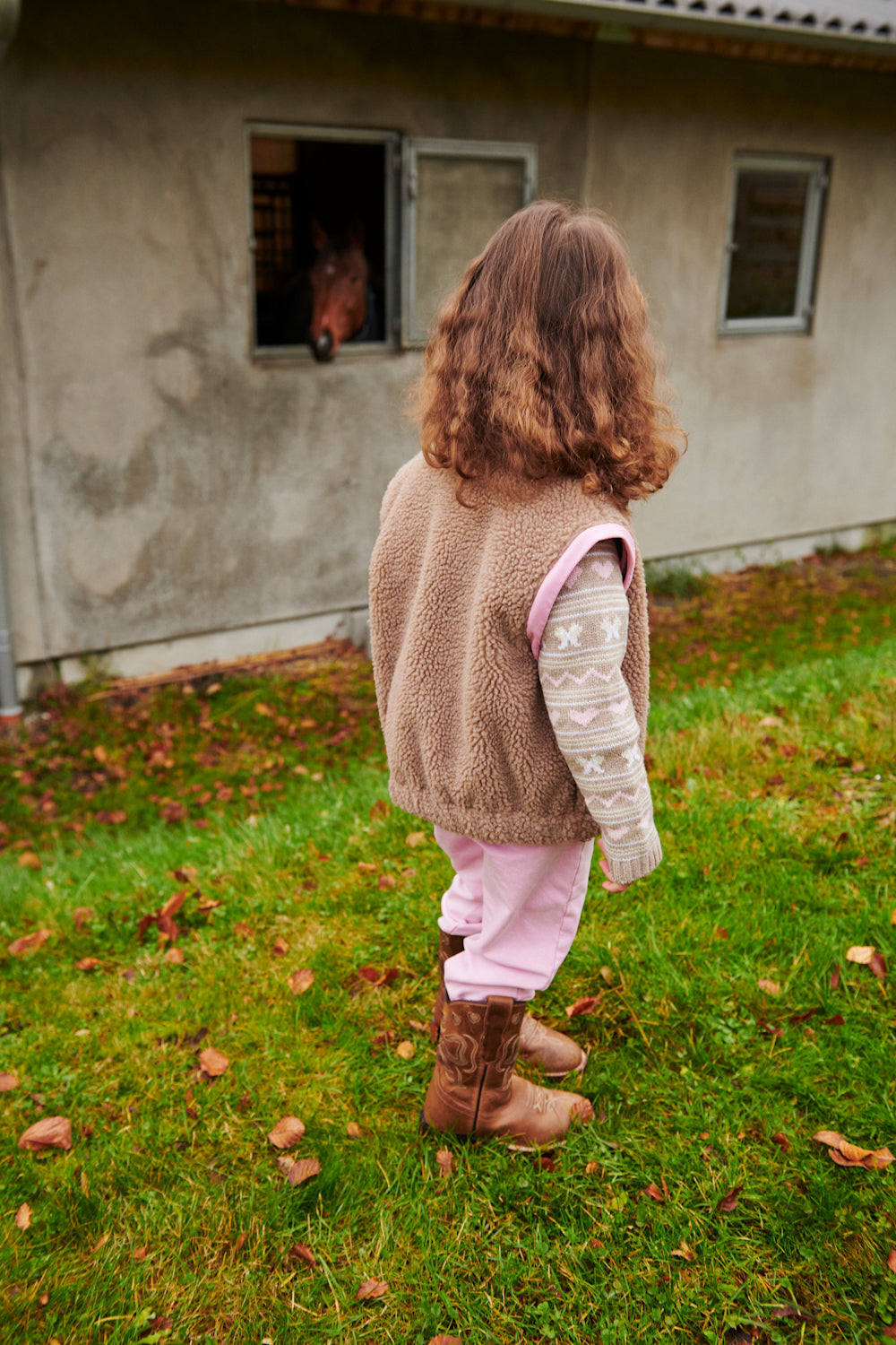 Copenhagen Colors - Teddy Jas met Afritsbare Mouwen (Natural/Pink Combi)