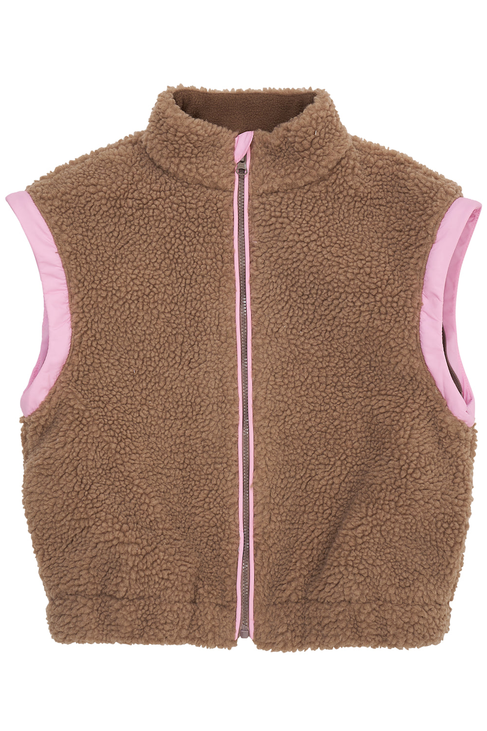 Copenhagen Colors - Teddy Jas met Afritsbare Mouwen (Natural/Pink Combi)