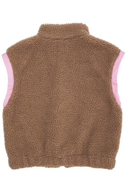 Copenhagen Colors - Teddy Jas met Afritsbare Mouwen (Natural/Pink Combi)