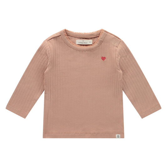 A Tiny Story - Baby Shirt Longsleeve dusty coral