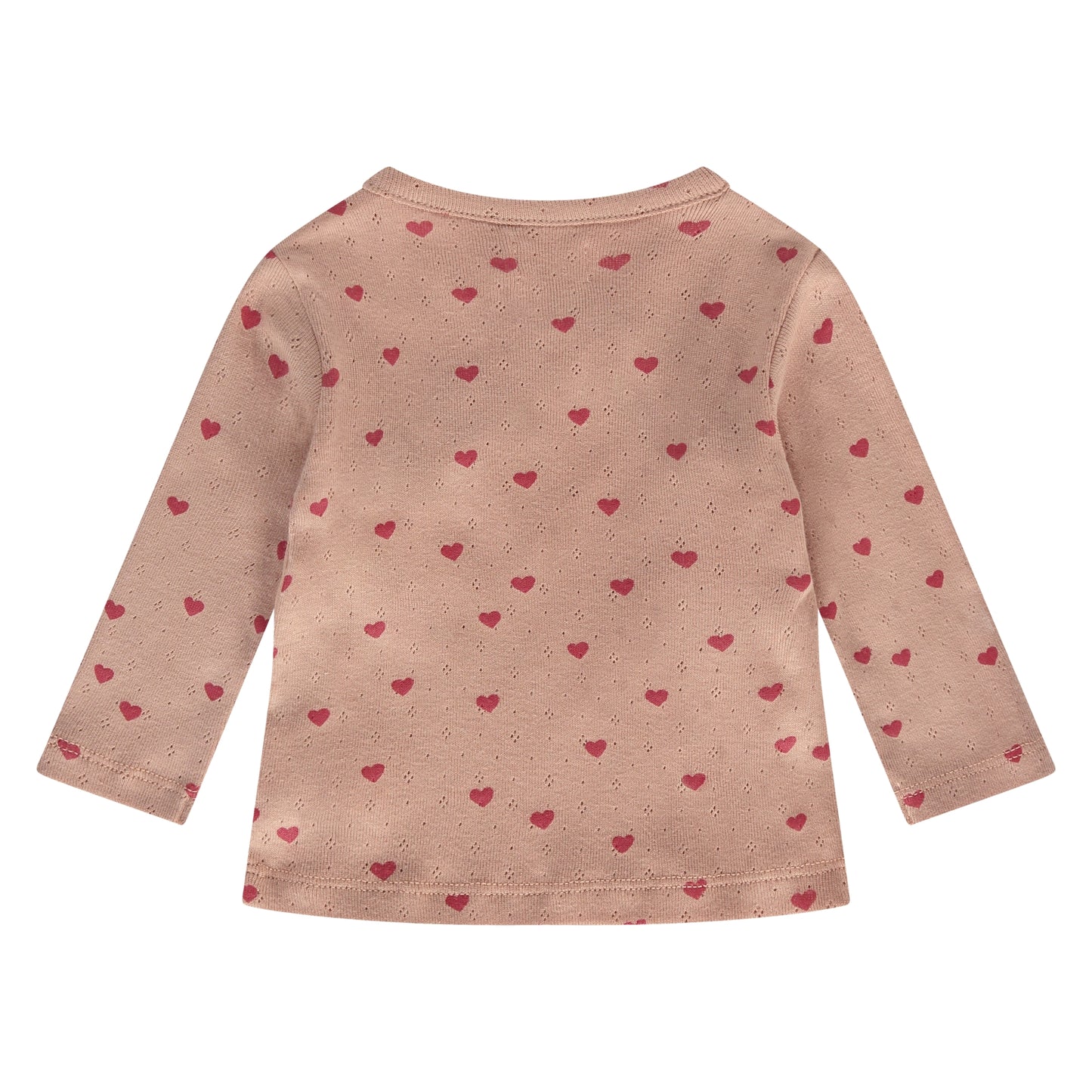 A Tiny Story - Baby Shirt Overslagshirt dusty coral haartjes