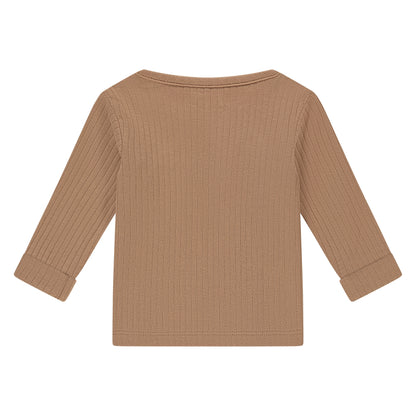 A Tiny Story - Baby Trui Overslagshirt Cookie Rib
