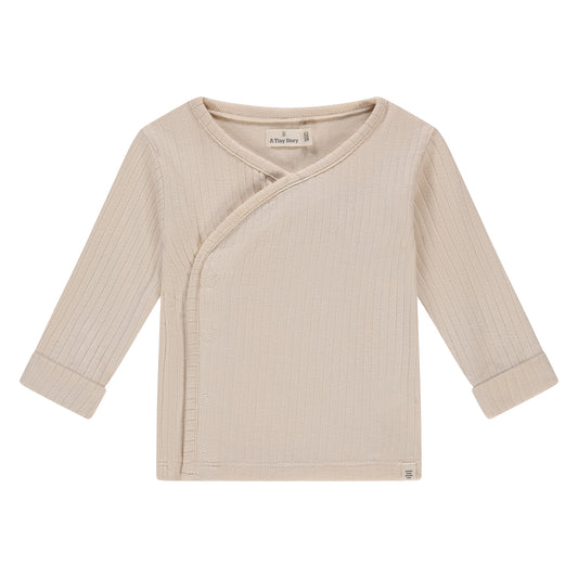 A Tiny Story - Baby Trui Overslagshirt Snow Rib