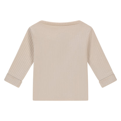 A Tiny Story - Baby Trui Overslagshirt Snow Rib
