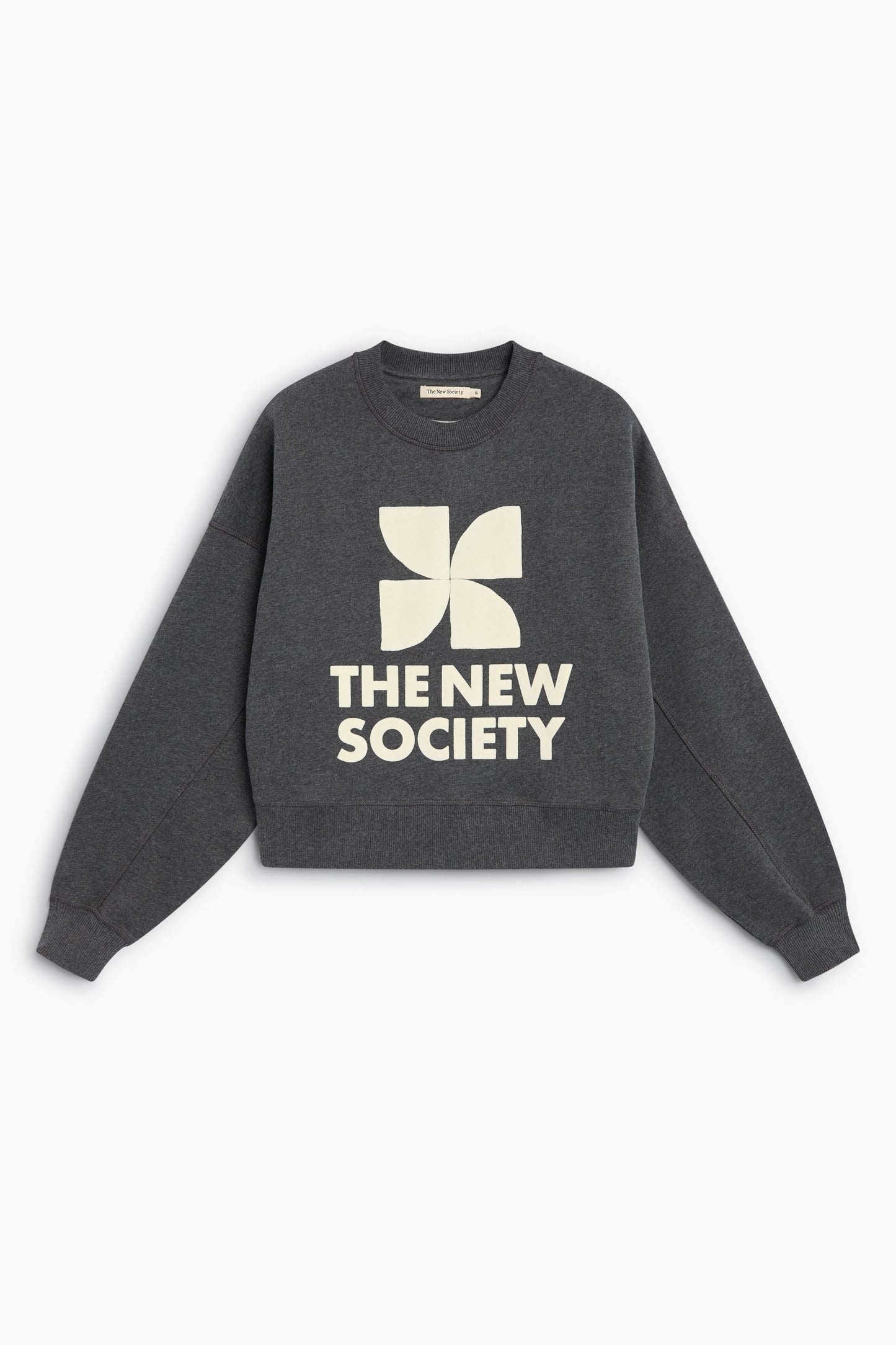The New Society - TNS Logo Sweatshirt | Dark Grey Melange