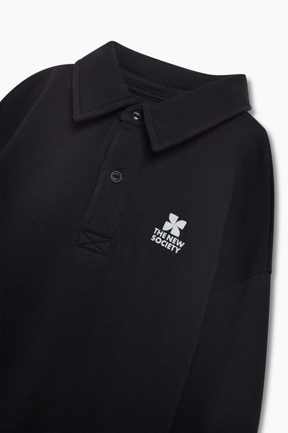 The New Society - Logo Polo Sweater | Forged Iron